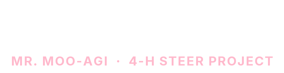 Poppy Mixon, Mr. Moo-agi 4-H Steer Project logo, white version